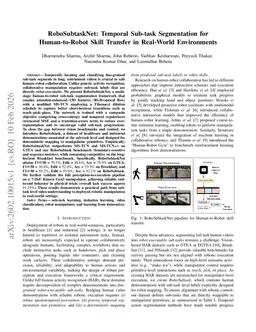 RoboSubtaskNet: Temporal Sub-task Segmentation for Human-to-Robot Skill Transfer in Real-World Environments
