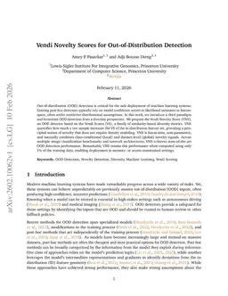 Vendi Novelty Scores for Out-of-Distribution Detection