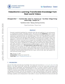 VideoWorld 2: Learning Transferable Knowledge from Real-world Videos