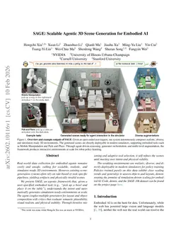 SAGE: Scalable Agentic 3D Scene Generation for Embodied AI