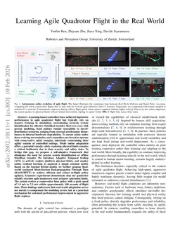 Learning Agile Quadrotor Flight in the Real World