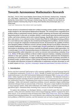 Towards Autonomous Mathematics Research