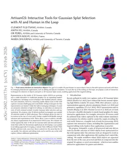 ArtisanGS: Interactive Tools for Gaussian Splat Selection with AI and Human in the Loop