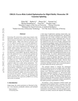 ERGO: Excess-Risk-Guided Optimization for High-Fidelity Monocular 3D Gaussian Splatting