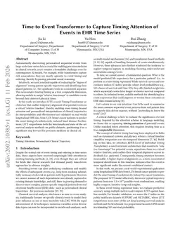 Time-to-Event Transformer to Capture Timing Attention of Events in EHR Time Series