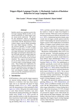 Triggers Hijack Language Circuits: A Mechanistic Analysis of Backdoor Behaviors in Large Language Models