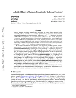 A Unified Theory of Random Projection for Influence Functions
