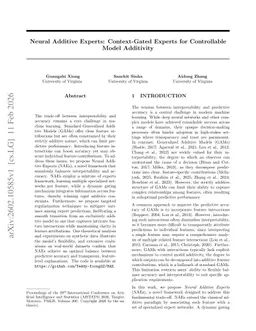 Neural Additive Experts: Context-Gated Experts for Controllable Model Additivity