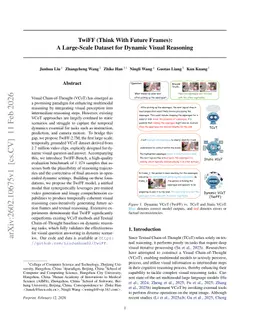 TwiFF (Think With Future Frames): A Large-Scale Dataset for Dynamic Visual Reasoning