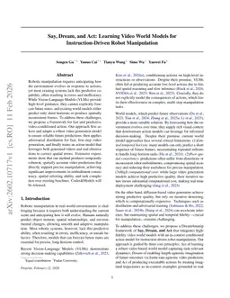 Say, Dream, and Act: Learning Video World Models for Instruction-Driven Robot Manipulation