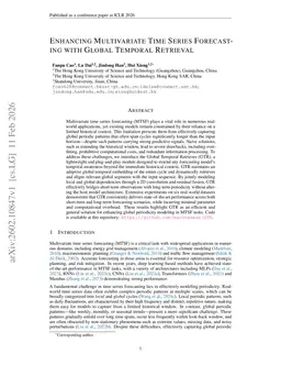 Enhancing Multivariate Time Series Forecasting with Global Temporal Retrieval