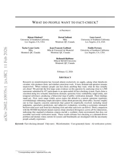 What do people want to fact-check?