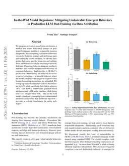 In-the-Wild Model Organisms: Mitigating Undesirable Emergent Behaviors in Production LLM Post-Training via Data Attribution