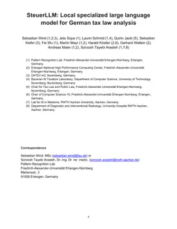 SteuerLLM: Local specialized large language model for German tax law analysis