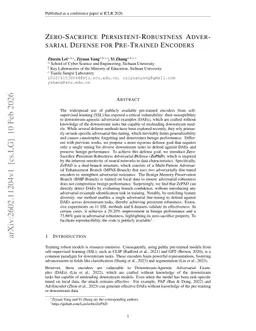 Zero-Sacrifice Persistent-Robustness Adversarial Defense for Pre-Trained Encoders