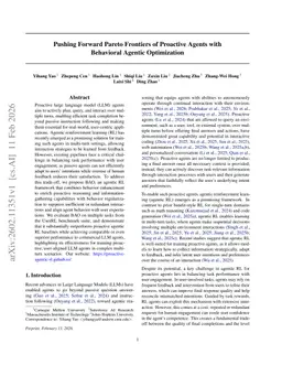 Pushing Forward Pareto Frontiers of Proactive Agents with Behavioral Agentic Optimization