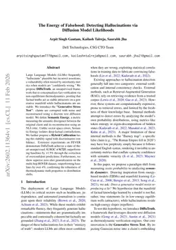 The Energy of Falsehood: Detecting Hallucinations via Diffusion Model Likelihoods