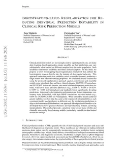 Bootstrapping-based Regularisation for Reducing Individual Prediction Instability in Clinical Risk Prediction Models