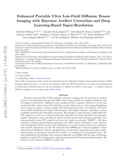Enhanced Portable Ultra Low-Field Diffusion Tensor Imaging with Bayesian Artifact Correction and Deep Learning-Based Super-Resolution