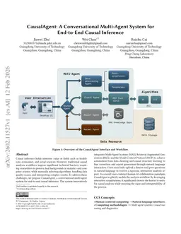 CausalAgent: A Conversational Multi-Agent System for End-to-End Causal Inference