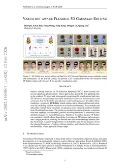 Variation-aware Flexible 3D Gaussian Editing