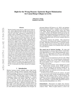 Right for the Wrong Reasons: Epistemic Regret Minimization for Causal Rung Collapse in LLMs