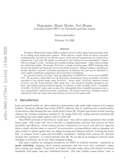 Dopamine: Brain Modes, Not Brains