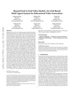 Beyond End-to-End Video Models: An LLM-Based Multi-Agent System for Educational Video Generation