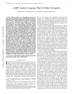 LAMP: Implicit Language Map for Robot Navigation