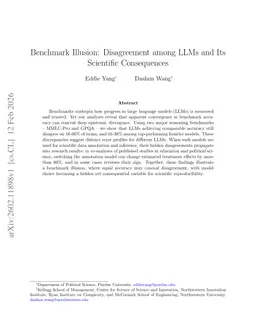 Benchmark Illusion: Disagreement among LLMs and Its Scientific Consequences