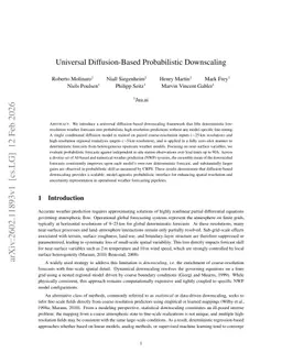 Universal Diffusion-Based Probabilistic Downscaling