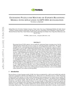 Extending Puzzle for Mixture-of-Experts Reasoning Models with Application to GPT-OSS Acceleration