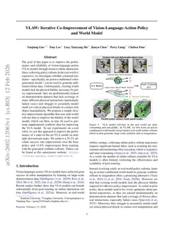 VLAW: Iterative Co-Improvement of Vision-Language-Action Policy and World Model