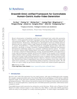 DreamID-Omni: Unified Framework for Controllable Human-Centric Audio-Video Generation