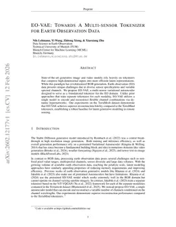 EO-VAE: Towards A Multi-sensor Tokenizer for Earth Observation Data