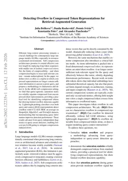 Detecting Overflow in Compressed Token Representations for Retrieval-Augmented Generation