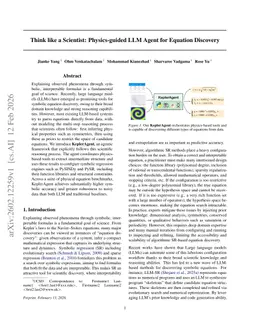 Think like a Scientist: Physics-guided LLM Agent for Equation Discovery