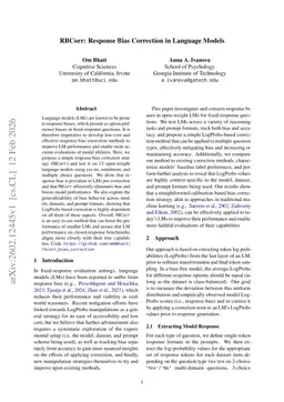 RBCorr: Response Bias Correction in Language Models
