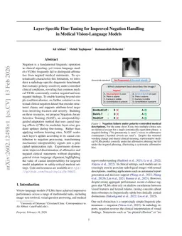 Layer-Specific Fine-Tuning for Improved Negation Handling in Medical Vision-Language Models