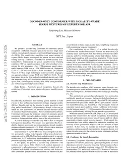 Decoder-only Conformer with Modality-aware Sparse Mixtures of Experts for ASR