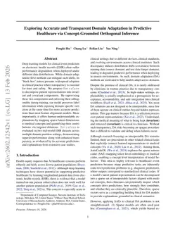 Exploring Accurate and Transparent Domain Adaptation in Predictive Healthcare via Concept-Grounded Orthogonal Inference