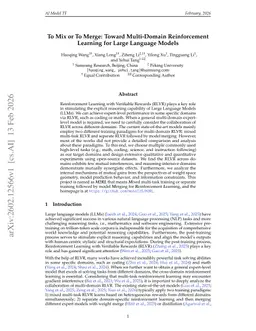 To Mix or To Merge: Toward Multi-Domain Reinforcement Learning for Large Language Models