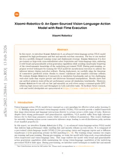 Xiaomi-Robotics-0: An Open-Sourced Vision-Language-Action Model with Real-Time Execution