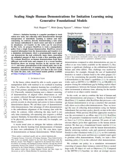 Scaling Single Human Demonstrations for Imitation Learning using Generative Foundational Models