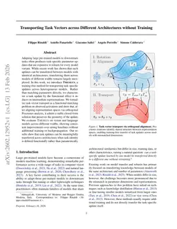 Transporting Task Vectors across Different Architectures without Training