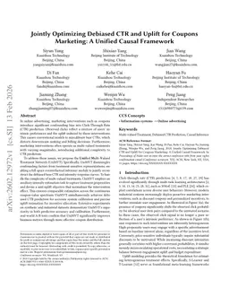 Jointly Optimizing Debiased CTR and Uplift for Coupons Marketing: A Unified Causal Framework