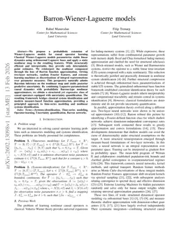 Barron-Wiener-Laguerre models