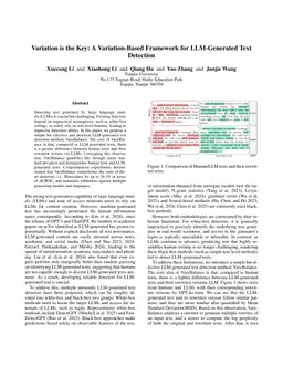 Variation is the Key: A Variation-Based Framework for LLM-Generated Text Detection