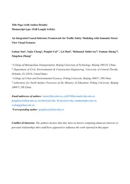 An Integrated Causal Inference Framework for Traffic Safety Modeling with Semantic Street-View Visual Features