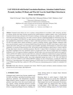 LAF-YOLOv10 with Partial Convolution Backbone, Attention-Guided Feature Pyramid, Auxiliary P2 Head, and Wise-IoU Loss for Small Object Detection in Drone Aerial Imagery